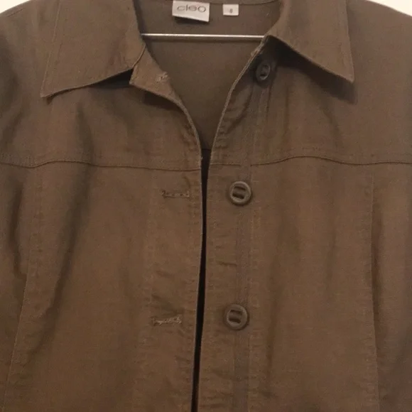 Cleo Brown Button-Up Jacket - Picture 3 of 3